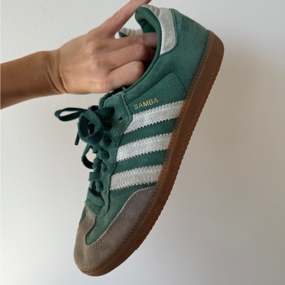 Adidas Samba Teal and Gray Sneakers - Picture 6 of 9